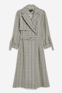 TOPSHOP Textured Check Trench ~ checked coats