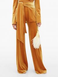 GALVAN Winter Sun velvet palazzo trousers ~ slinky pants