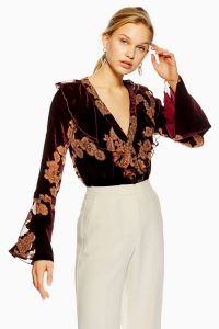 Band Of Gypsies Burnout Velvet Bodysuit