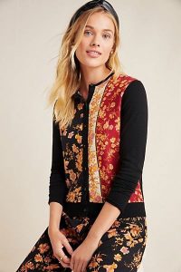 Kachel Faye Floral Sweater in Black Motif