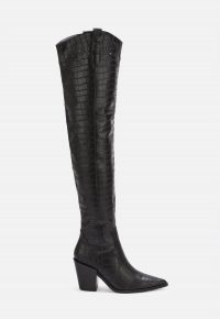 MISSGUIDED black western over the knee boots