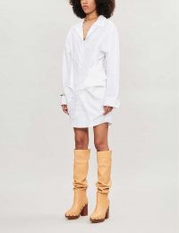 JACQUEMUS La Robe Murano cotton shirt dress in white ~ contemporary clothing