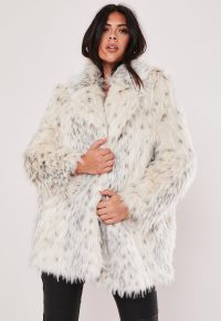 MISSGUIDED plus size premium cream faux fur jacket – luxe style fluffy winter jackets