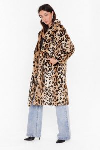 NASTY GAL This is Your Meow-ment Faux Fur Leopard Coat