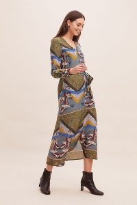 Anthropologie x JRF Mixed-Print Shirtdress