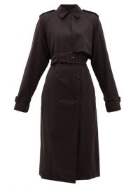 THE ROW Triana belted brushed-twill trench coat in black