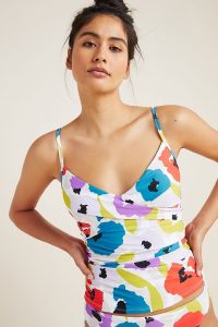 Anthropologie Tricia Tankini Swim Top in Novelty Print / tankinis / swimwear