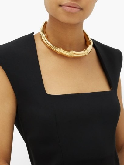 BOTTEGA VENETA Bamboo choker gold-vermeil necklace – designer chokers