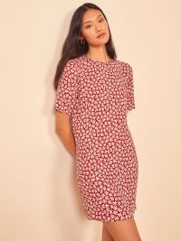 REFORMATION Beth Dress in Grenadine / red shift dresses