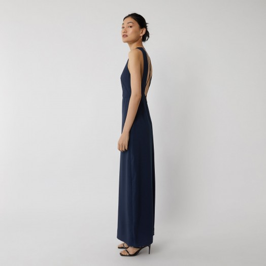 WAREHOUSE COLUMN BRIDESMAID DRESS NAVY – blue strappy back bridesmaids dresses