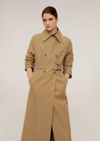 MANGO Double breasted trench in tobacco brown REF. 67054403-TOBACCO-LM