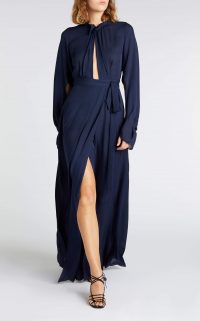 ROLAND MOURET EVORA GOWN in NAVY ~ dark blue gowns ~ elegant evet dresses