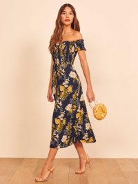 REFORMATION Murphy Dress in Graciella / off the shoulder dresses