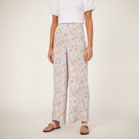 WAREHOUSE ORNATE VINES WIDE LEG TROUSER