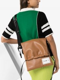 Plan C Brown Drawstring Leather Backpack ~ contemporary luxe backpacks