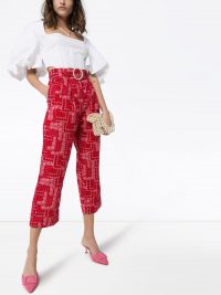 SHRIMPS Houston cropped patchwork-print cotton trousers – cropped paisley pants