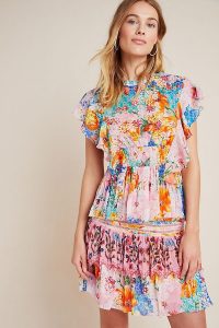 Floral tops – Bhanuni by Jyoti Pomelo Ruffled Blouse Orange Motif – multicoloured flowers