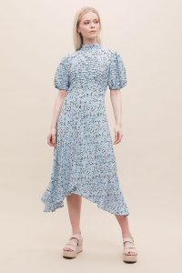 Ghost London Jenna Midi Dress Light Blue