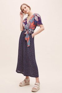 Carolla Printed-Wrap Jumpsuit Blue Motif / mixed prints