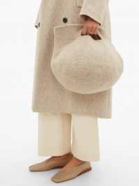 LAUREN MANOOGIAN Bowl wool bag in beige