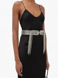 CHRISTOPHER KANE Chain-embellished leather belt ~ luxe belts ~ statement accessory