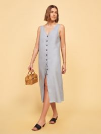 REFORMATION Cliff Dress in Mineral ~ sleeveless relaxed fit dresses