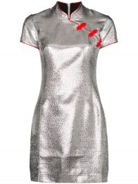 DE LA VALI Suki metallic mini dress ~ oriental inspired clothing