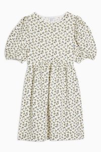 Topshop Ditsy Babydoll Puff Sleeve Dress