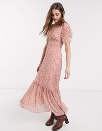 Emory Park maxi tea dress in vintage pink floral / romantic fashion