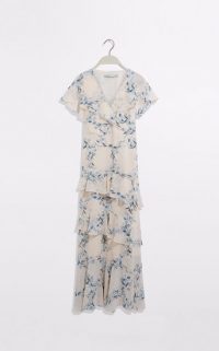 OASIS FLORAL RUFFLE MAXI DRESS