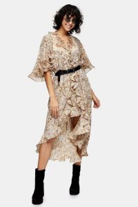 TOPSHOP IDOL Lace Insert Shirt Dress / abstract prints