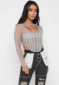 Manière De Voir LACE CORSET TOP – GREY