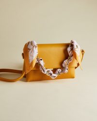 Ted Baker ELSY Leather cross body bag yellow ~ spring crossbody