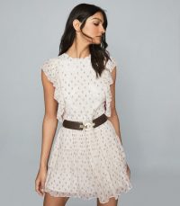 REISS VALERIE FLORAL PRINT MINI DRESS CREAM ~ feminine and fluttery dresses