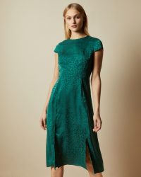 TED BAKER BELLANA Wilderness midi dress in Green