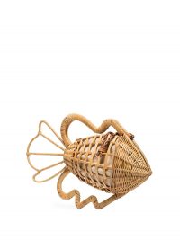 ARANAZ Pesca raffia clutch bag ~ fish shaped bags