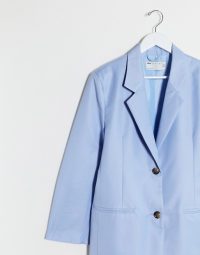 ASOS DESIGN Petite extreme dad suit blazer powder blue