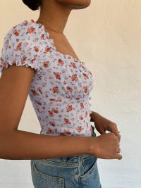 Reformation Bev Top Petunia | ruffle edged tops