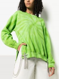 COLLINA STRADA tie-dye crystal accent sweatshirt ~ casual luxe