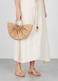 CULT GAIA Banu sand raffia top handle bag ~ chic summer bags