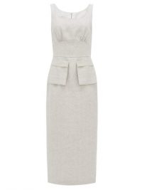 CARL KAPP Desroches linen-herringbone pencil dress