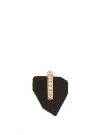 DEZSO Diamond, black tourmaline & 18kt gold pendant ~ contemporary luxe pendants