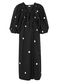 DRIES VAN NOTEN Damon polka dot-print cotton dress ~ balloon sleeve dresses