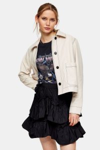 TOPSHOP Ecru Leather Shacket – luxe shackets