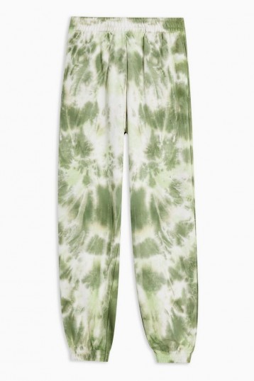 TOPSHOP Green Tie Dye Joggers