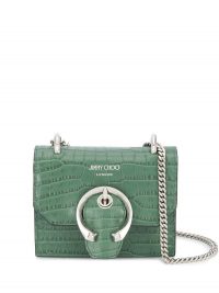 JIMMY CHOO mini Paris crossbody bag cactus green