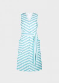 HOBBS JULIET DRESS AQUA WHITE ~ striped summer dresses