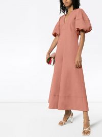 LEE MATHEWS Queenie puff sleeve dress