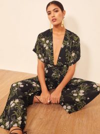 Reformation Lemongrass Jumpsuit Anastasia | floral plunging jumpsuits