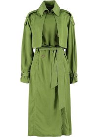 MICHAEL MICHAEL KORS Draped trench coat ~ green coats